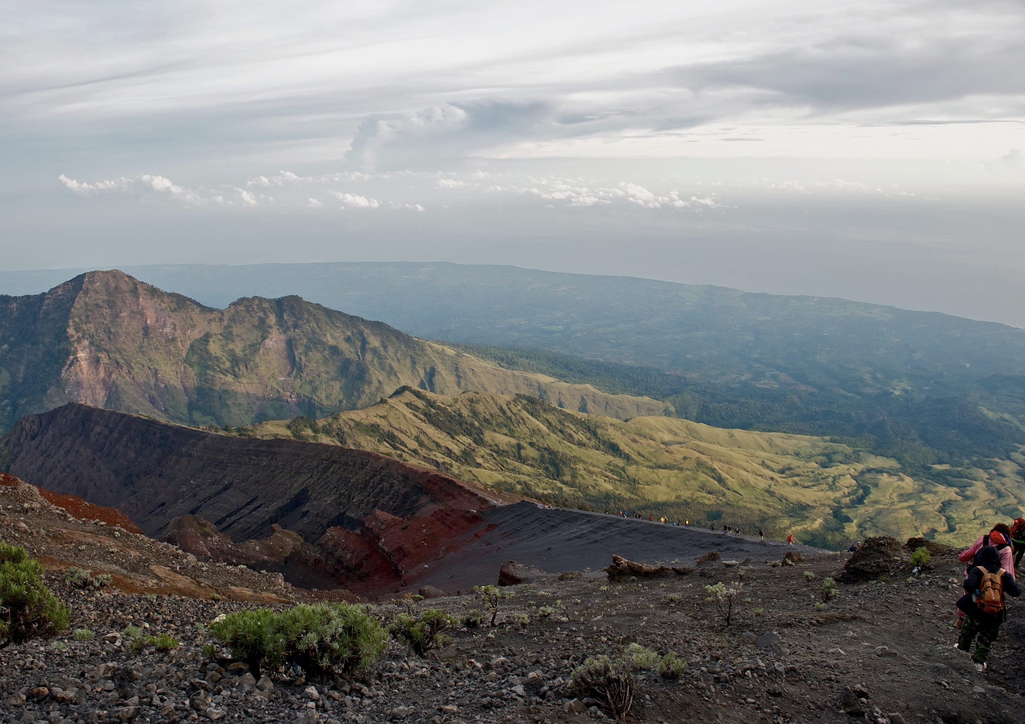 Volcanic landscape on the Mount Rinjani trek