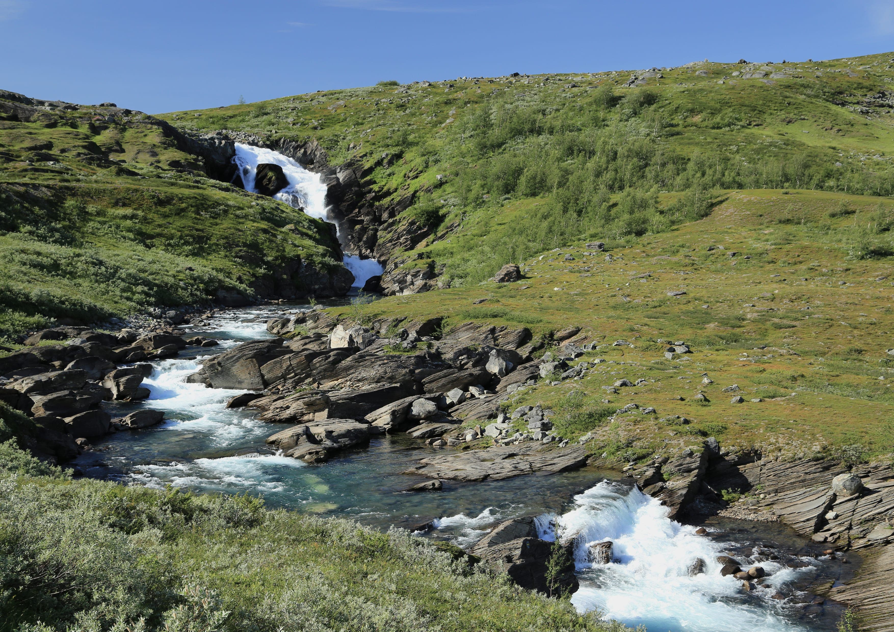 Nordkalottleden landscape certificate route preview in Norway and Sweden and Finland